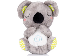 CHIPOLINO Plyšová dýchající hračka s hudbou Koala - zelená/šedá