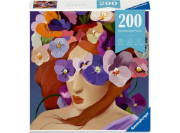 RAVENSBURGER Puzzle Moment: Květinová hlava Fialka 200 dílků