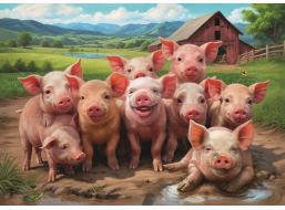 RAVENSBURGER Puzzle Prasátka 500 dílků