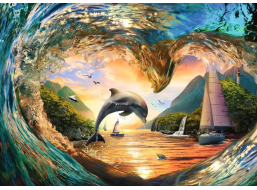 RAVENSBURGER Puzzle Srdce mořských vln 1000 dílků