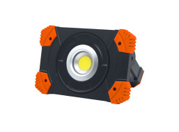 Solight LED reflektor 10W, přenosný, nabíjecí, 1000lm, oranžovo-černý