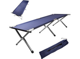 Skládací turistická postel LUARO XXL - 150 kg - modrá