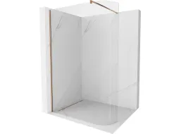 Sprchová zástěna KIOTO 150 cm - zakulacená - čirá/rose gold