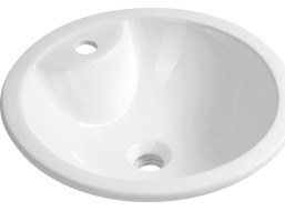 Aqualine SHIPRA keramické umyvadlo zápustné, průměr 46cm, bílá NP564