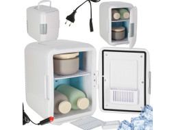 Cestovní elektrická mini chladnička do auta 2v1 4L - bílá