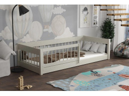 Dětská Montessori postel z masivu borovice LITTLE LUNARI - 200x90 cm - KAŠMÍROVÁ