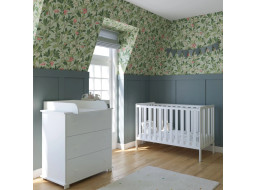 Dětská postýlka se šuplíkem LITTLE BAMBI 120x60 cm - BÍLÁ