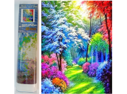 NORIMPEX Diamantové malování Barevný les 30x40 cm