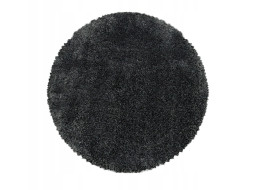 Kusový koberec Fluffy Shaggy 3500 grey circl, průměr 80 cm