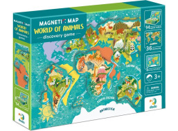 DODO Magnetická hra - Mapa světa se zvířaty