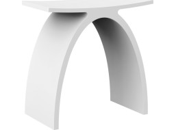 Sapho KORAL koupelnová stolička 43x43x23, 5cm, solid surface, bílá mat WF434