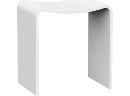Sapho KORAL koupelnová stolička 40x43x30cm, solid surface, bílá mat WF462