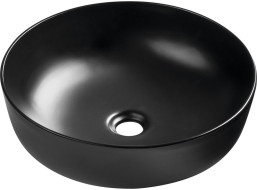 Sapho RONDEA keramické umyvadlo na desku Ø 41cm, černá mat AR445B