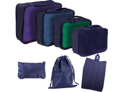 Organizéry do kufru - cestovní sada 7 kusů doplňků - tmavě modrá