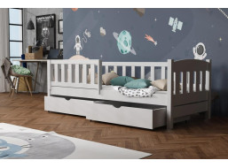 Dětská postel z masivu borovice BEN se šuplíky - 180x80 cm