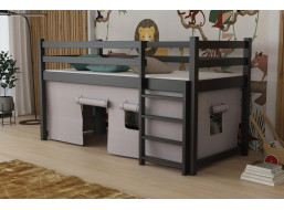 Dětská vyvýšená postel z masivu borovice PORTO - 200x90 cm