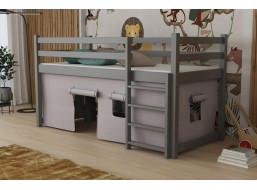 Dětská vyvýšená postel z masivu borovice PORTO - 200x90 cm