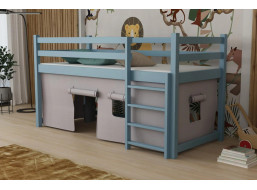 Dětská vyvýšená postel z masivu borovice PORTO - 200x90 cm