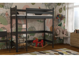 Dětská vyvýšená postel z masivu borovice TEXAS - 200x90 cm