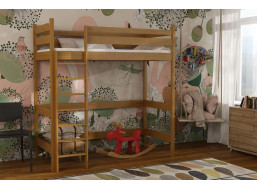 Dětská vyvýšená postel z masivu borovice TEXAS - 200x90 cm