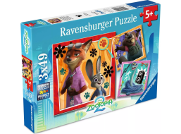 RAVENSBURGER Puzzle Zootropolis: Město zvířat 3x49 dílků