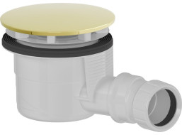 Polysan Vaničkový sifon, průměr 90mm, DN40, krytka zlato 17911G