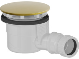 Polysan Vaničkový sifon, průměr 90mm, DN40, krytka zlato mat 17911GB
