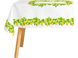 Dekorační ubrus LIMONE Citrony - 130x180 cm - bílý