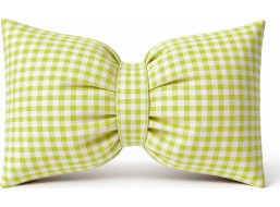 Dekorační polštář GLAM 30x50 cm - károvaný zelený
