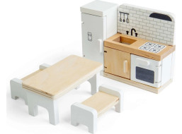 Bigjigs Toys Dřevěný nábytek do domečku pro panenky Kuchyň