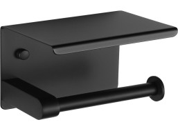 Sapho Držák toaletního papíru s poličkou, černá mat UN1197B