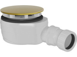 Polysan Vaničkový sifon, průměr 90mm, DN40, nízký, krytka zlato mat 17916GB