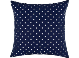Povlak na polštář HAPPY 40x40 cm - tmavě modrý/bílé tečky