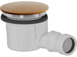 Polysan Vaničkový sifon, průměr 90mm, DN40, krytka měď mat 17911PG