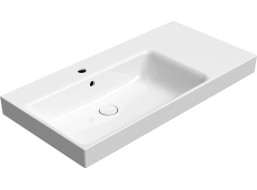 GSI NUBES keramické umyvadlo 100x50cm, s odkládací plochou vpravo, bílá ExtraGlaze 9627111