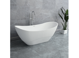 Volně stojící akrylátová vana Rea ATENA 170x73 cm - bílá