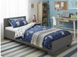 Postel ORVILLE 200x90 cm - šedá