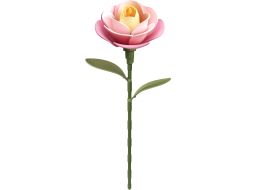 ROBOTIME Rokr Floral Art: 3D puzzle Růžová kamélie 37 dílků