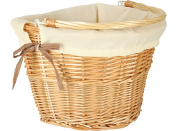 Proutěný košík RALLEX na řídítka jízdního kola - přírodní/bílý