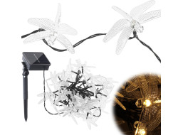 Solární zahradní osvětlení VÁŽKA - 6,5 m 30LED - teplá bílá