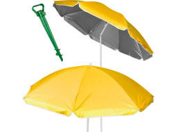 Plážový nastavitelný slunečník 150 cm - žlutý