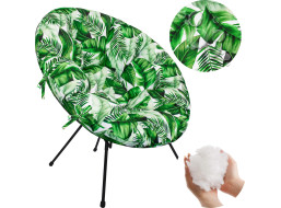 Voděodolný polštář do zahradního křesla ACAPULCO 90x105 cm - Listy banánovníku - zelené