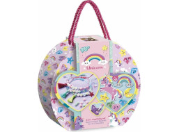 TOTUM Kreativní sada 2v1 Unicorn diamantové malování, výroba náramků