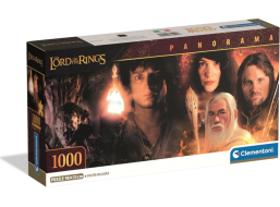 CLEMENTONI Panoramatické puzzle Pán prstenů: Hrdinové Středozemě 1000 dílků