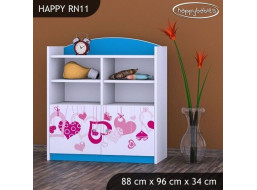 Dětský úložný regál FALL IN LOVE - TYP 11 - NÍZKÝ