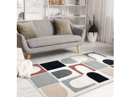 Kusový koberec Fusion 0213 white/dark pink