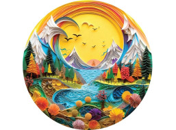 ART PUZZLE Kulaté puzzle Krajina z papíru 570 dílků