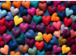 BLUEBIRD Puzzle Barevná srdce 500 dílků