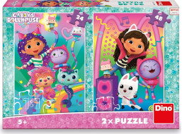 DINO Puzzle Gábinin kouzelný domek: Disco párty 24+48 dílků