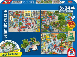 SCHMIDT Puzzle Hasiči 3x24 dílků